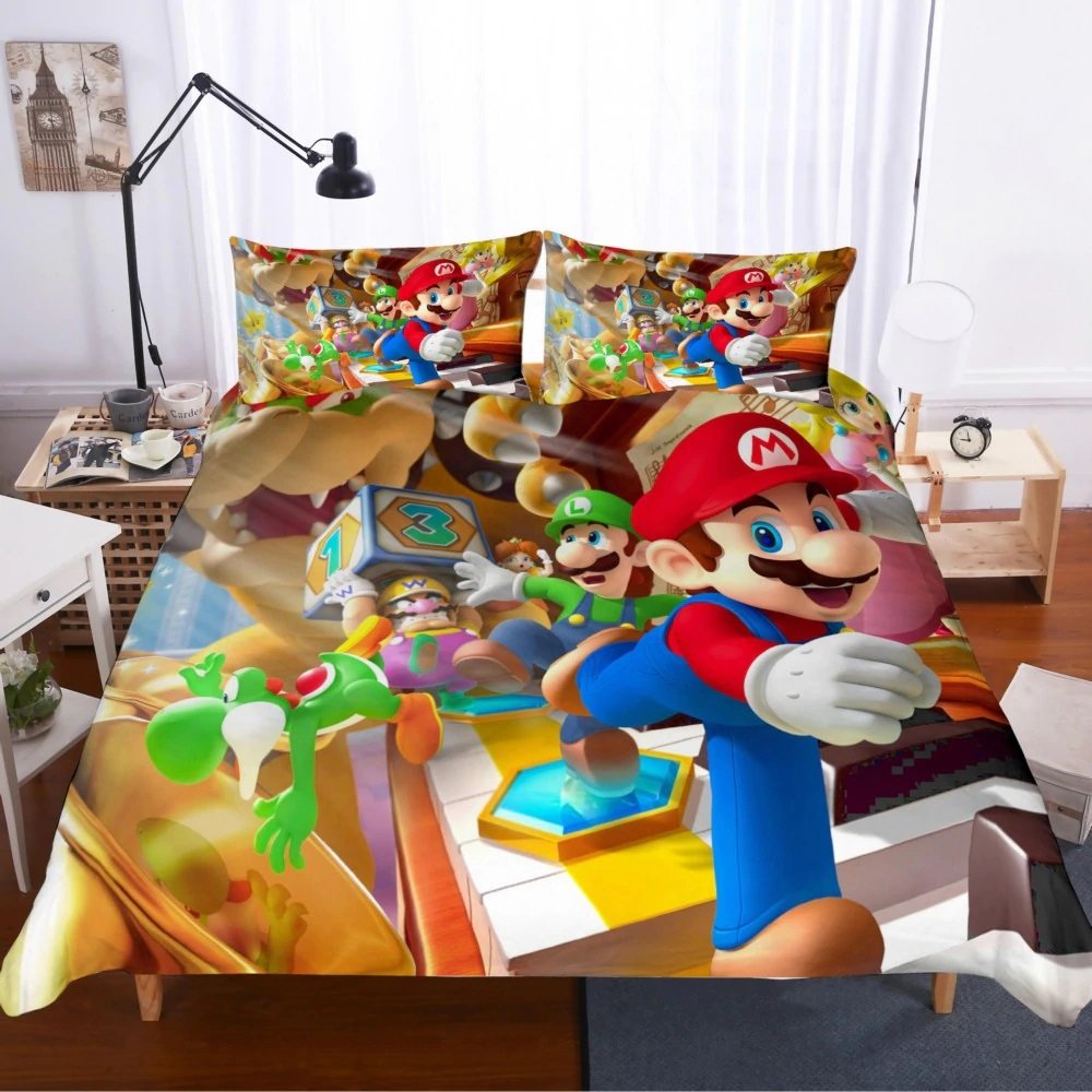 2019 Single Size 2pcs Supermario #02 bedding set duvet cover pillow cases
