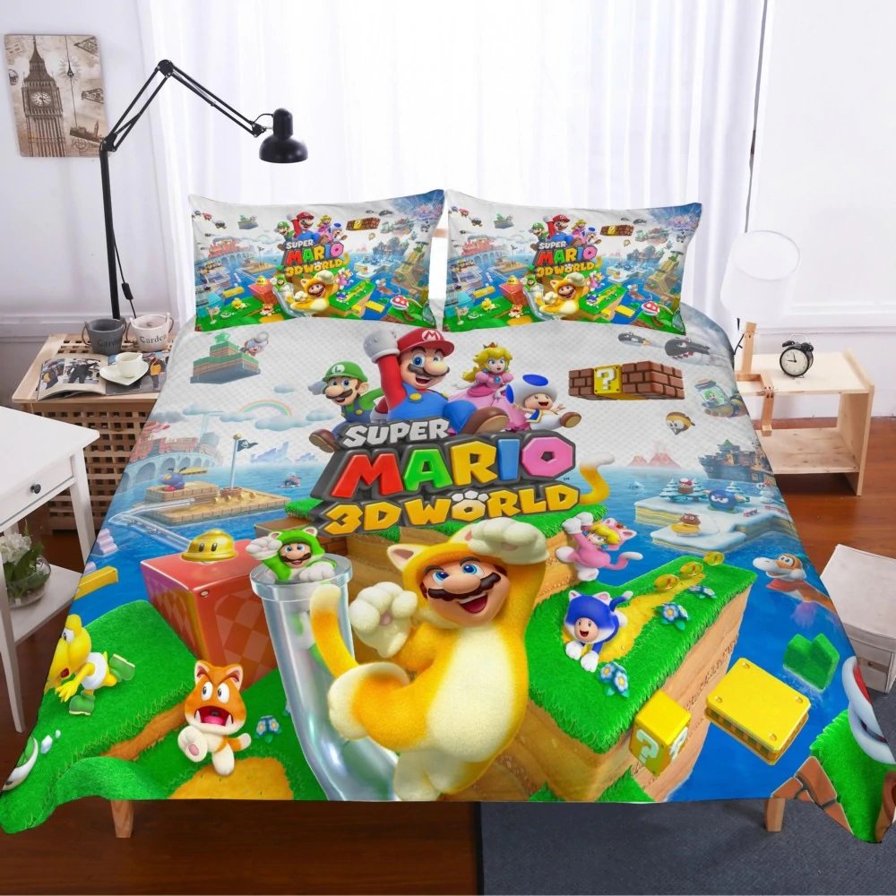 2019 Single Size 2pcs Supermario #03 bedding set duvet cover pillow cases