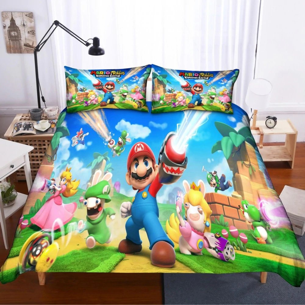 2019 Single Size 2pcs Supermario #05 bedding set duvet cover pillow cases