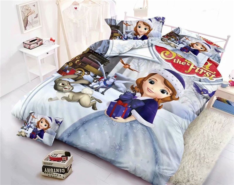 Twin Size 3pcs Sofia The First #05 Cartoon bedding set duvet cover bed sheet pillow cases