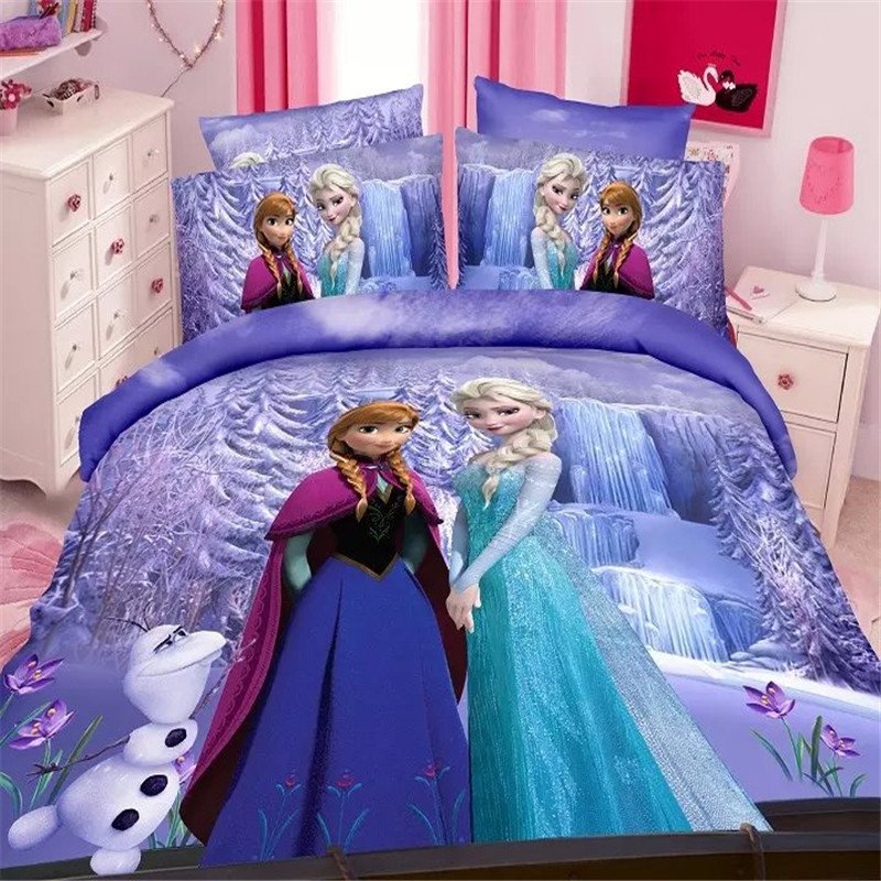 Single Size 3pcs #02 Disney Frozen bedding set duvet cover bed sheet pillow cases