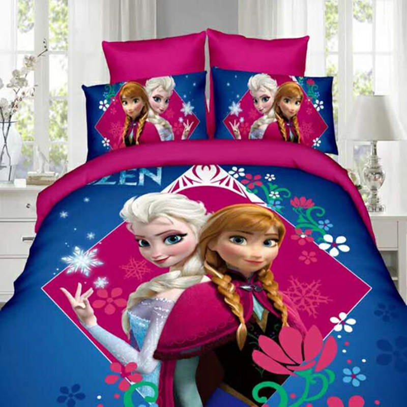 Single Size 3pcs #07 Disney Frozen bedding set duvet cover bed sheet pillow cases