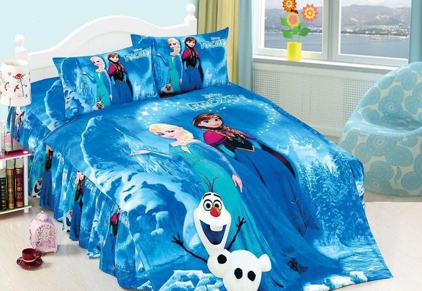 Single Size 2pcs #06 Disney Frozen bedding set duvet cover bed sheet pillow cases