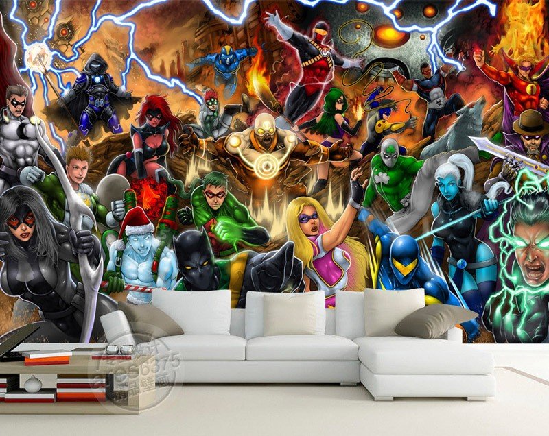 3D Lego Marvel's Avengers Wall Comics 25A Movie Photo Mural Wallpaper
