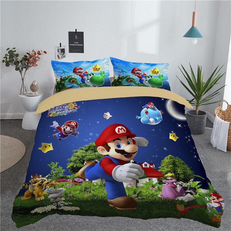 New single Size Super Mario #01 bedding set duvet cover pillow cases