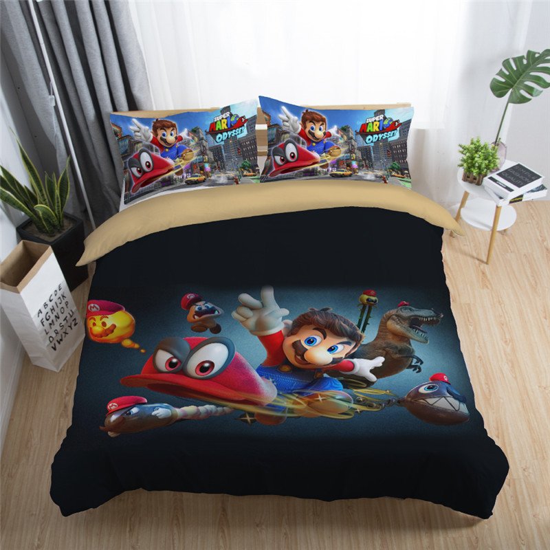 New full Size Super Mario #02 bedding set duvet cover pillow cases