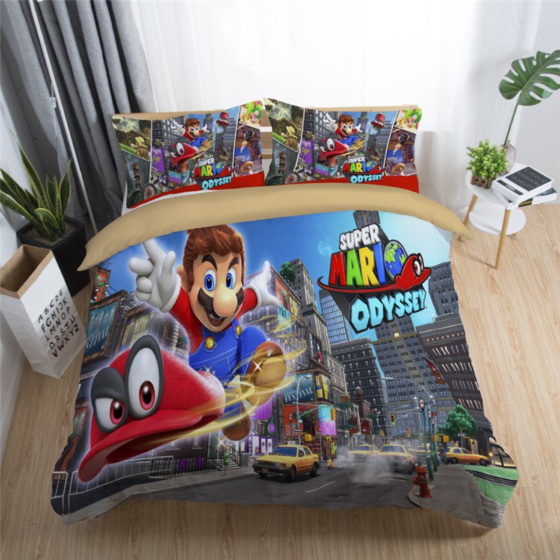 New single Size Super Mario #05 bedding set duvet cover pillow cases