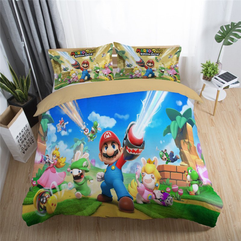 New single Size Super Mario #09 bedding set duvet cover pillow cases