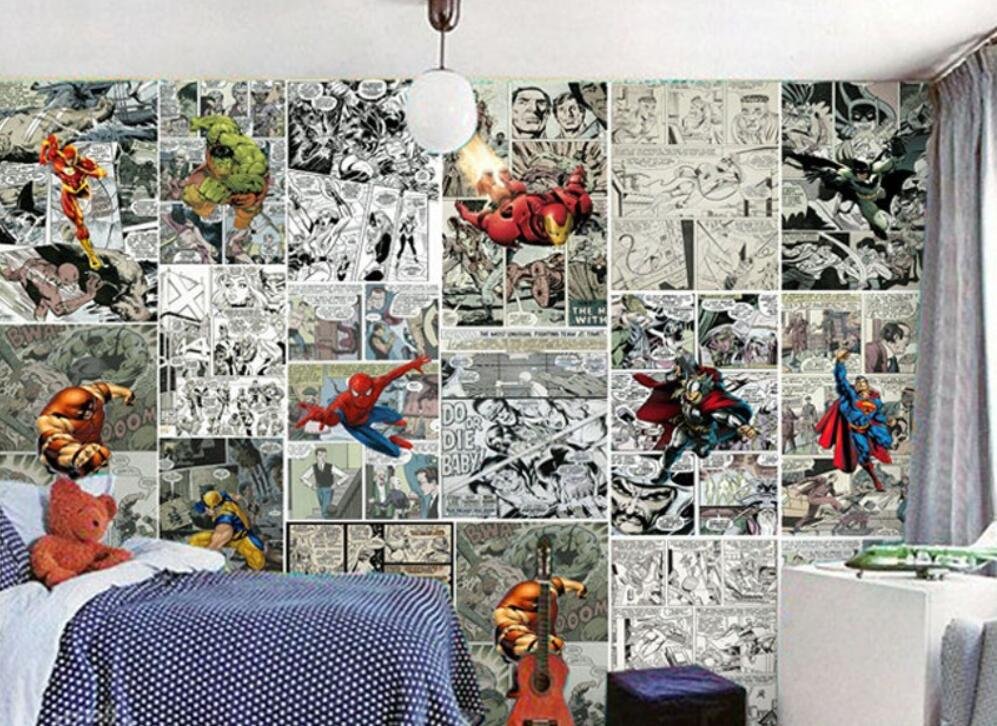 3D Marvel's Avengers Wall Comics 30 Movie Photo Mural Wallpaper