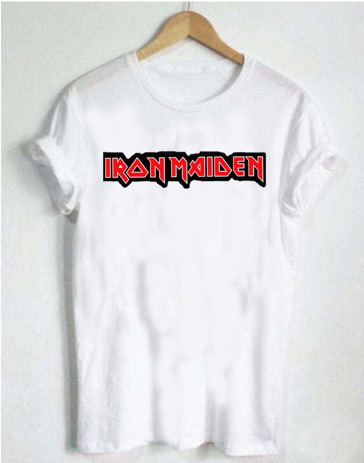 Iron Maiden white t shirt new