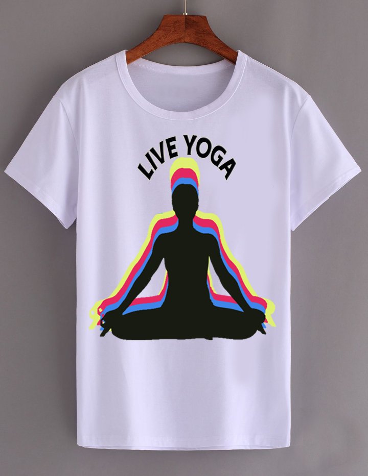 YOGA WHITE T SHIRT FOR SALE
