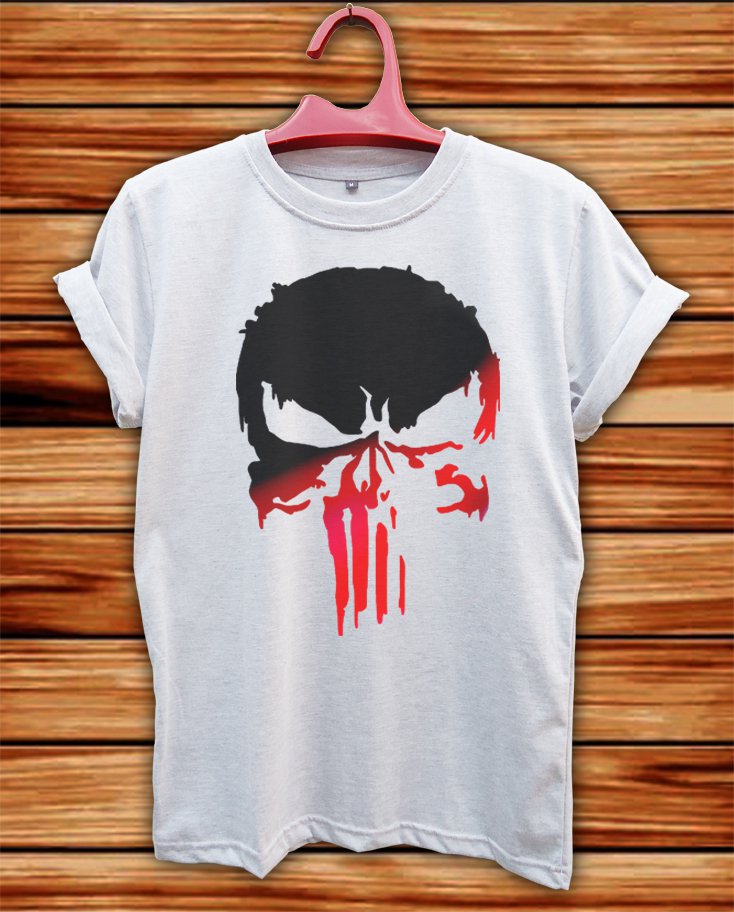 PUNISHER LOGO WHITE TSHIRT