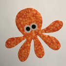 Iron On Applique Orange BUBBLE Dot OCTOPUS