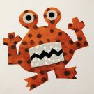 Iron On Rust Brown Dots MONSTER Applique