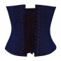 Plain Blue Denim Gothic Steampunk Waist Training Bustier Overbust Corset Costume