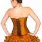 Golden Cotton Silk Handmade Sequins Overbust Top Tissue Tutu Skirt Corset Dress