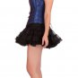 Blue Black Brocade Purple Cotton Goth Overbust & Tissue Tutu Skirt Corset Dress
