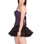 Purple Cotton Gothic Burlesque Bustier Overbust Top & Tissue Tutu Skirt Corset