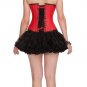 Red Leather Gothic Steampunk Halloween Costume Waist Shaper Overbust Corset Top
