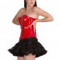 Red PVC Leather Halloween Costume Bustier Steampunk Costume Overbust Corset Top