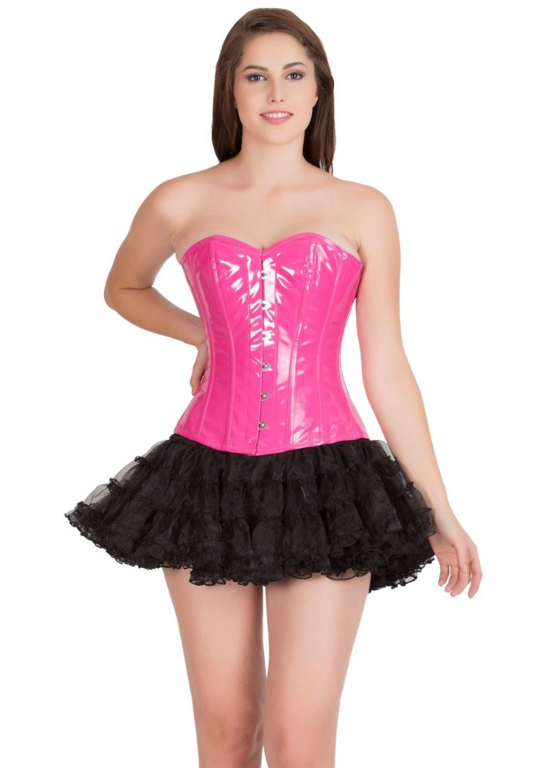 pink corset gown