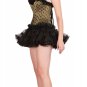Olive Green Satin Polka Dots Burlesque Overbust Costume Tutu Skirt Corset Dress