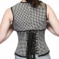 Black White Dotted Polyester Gothic Steampunk Bustier Overbust Top & With Shrug