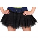 CorsetsNmore Women Black Satin Net Burlesque Belle Dancewear Tutu Skirt Only