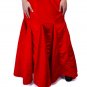 Newspaper Print Red Velvet Burlesque Belle Dancewear LONG Skirt Only
