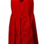 Newspaper Print Red Velvet Burlesque Belle Dancewear LONG Skirt Only