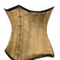 Alpine Yellow Satin Gothic Burlesque Bustier Waist Training Underbust Corset Top