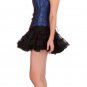 Blue Black Brocade Purple Cotton Halloween Burlesque Costume Overbust Corset