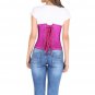 Purple Satin Spiral Steel Boned Corset Goth Halloween Costume Underbust Corset