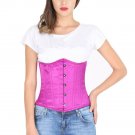 Purple Satin Corset Goth Halloween Costume Burlesque Underbust Corset Top