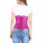Purple Satin Corset Goth Halloween Costume Burlesque Underbust Corset Top