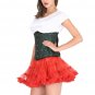 Green Black Brocade Goth Halloween Costume Burlesque Bustier Underbust Corset