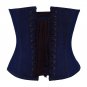 Plain Blue Denim Goth Halloween Costume Steampunk Bustier Overbust Corset Top