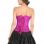 Purple Satin Goth Halloween Costume Burlesque  Waist Training Overbust Corset