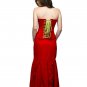Red Velvet Embroidery Halloween Steampunk Bustier Waist Shaper Overbust Corset