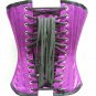 Purple Satin Halloween Waist Cincher Women Clothing Overbust Corset Top