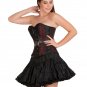 Red Black Brocade & Leather Halloween Costume Gothic Burlesque Overbust Corset