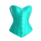 Baby Blue Satin Goth Burlesque Bustier Goth Halloween Costume Overbust Corset