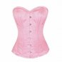 Pink Satin Double Bone Goth Halloween Costume Burlesque Overbust Corset