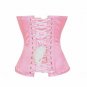 Pink Satin Double Bone Goth Halloween Costume Burlesque Overbust Corset