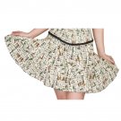 Newspaper Print Cotton Halloween Burlesque Belle Dancewear Tutu Skirt Only