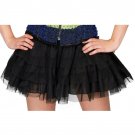Black Satin Net Halloween Burlesque Costume Belle Dancewear Tutu Skirt Only
