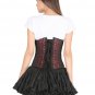 Red and Black Corset Brocade Goth Halloween Women's Dress Underbust Corset Dress