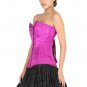 Purple Corset Satin Goth Halloween Dress Burlesque Bustier LONG Overbust Dress
