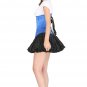 Blue Corset Satin Gothic Halloween Prom Dress Burlesque LONGLINE Underbust Dress