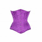 Purple Satin Burlesque Christmas Costume Waist Training Underbust Corset